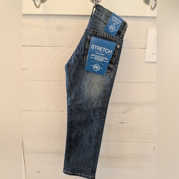 👖 NEW Perry Ellis Boy's Stretch Slim Straight Blue Jeans; Size: 4 - Picture 2 of 6